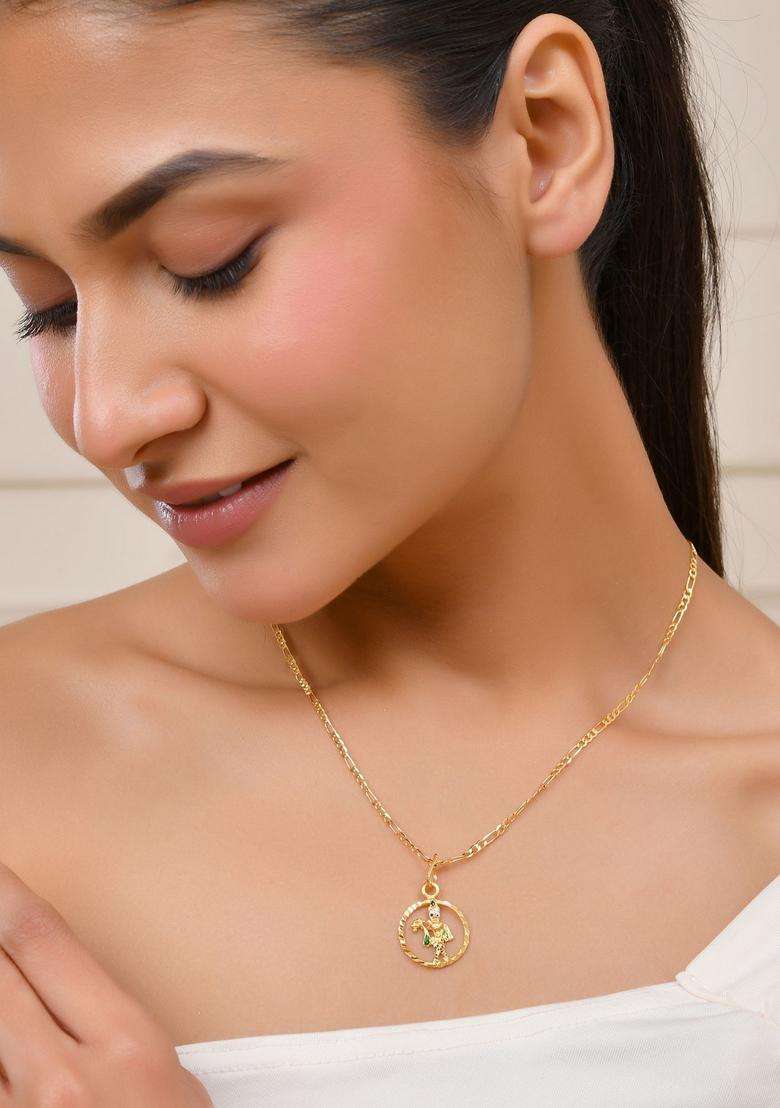 Gold Stainless Steel Pendant - Indya