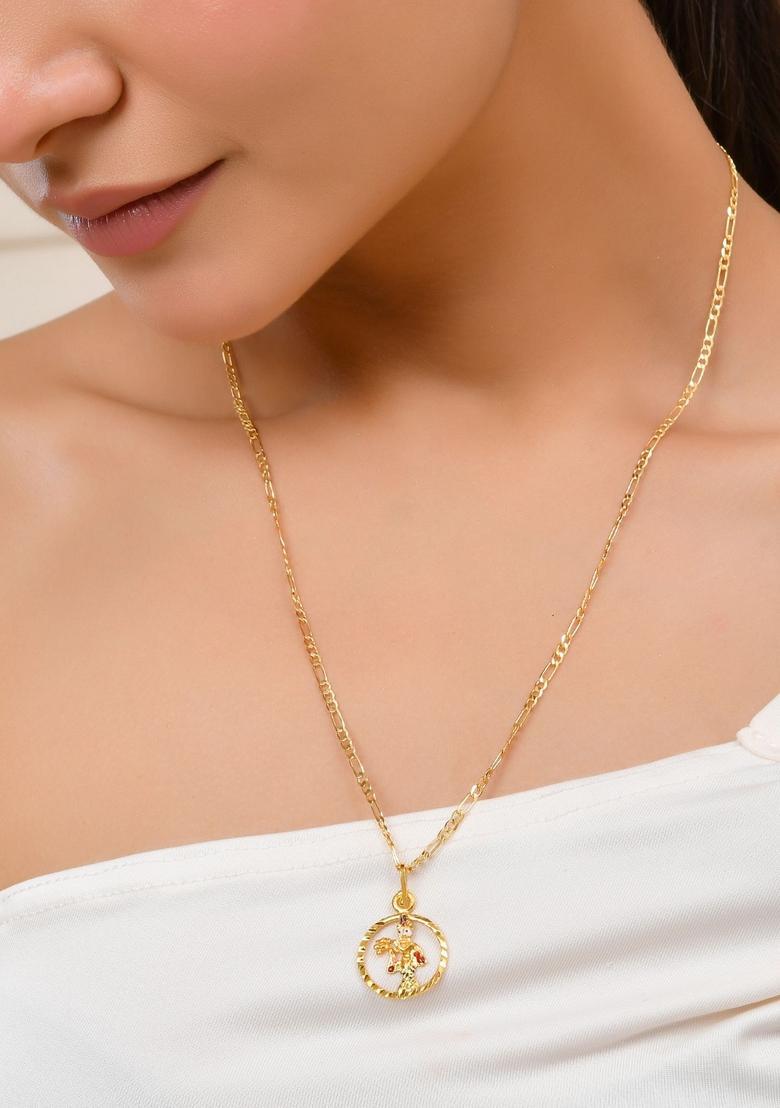 Gold Stainless Steel Pendant - Indya