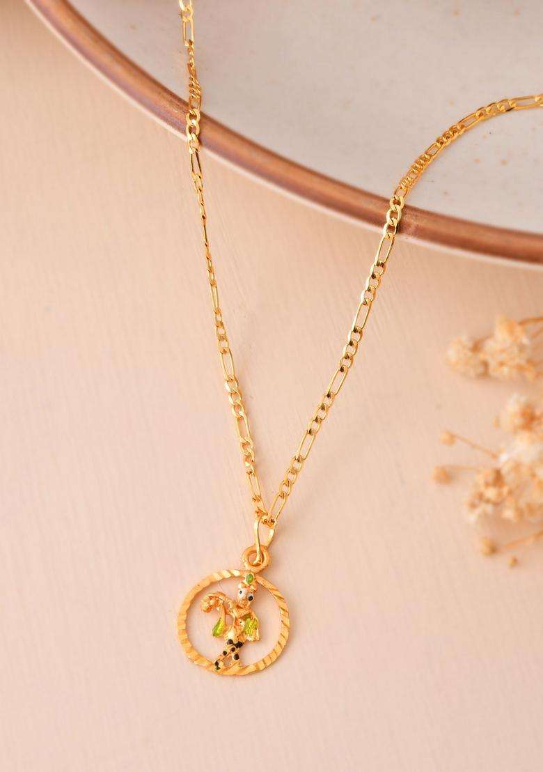Gold Stainless Steel Pendant - Indya