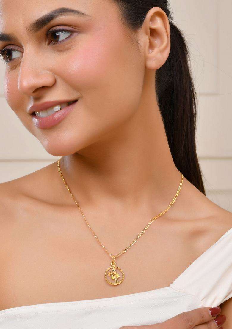 Gold Stainless Steel Pendant - Indya