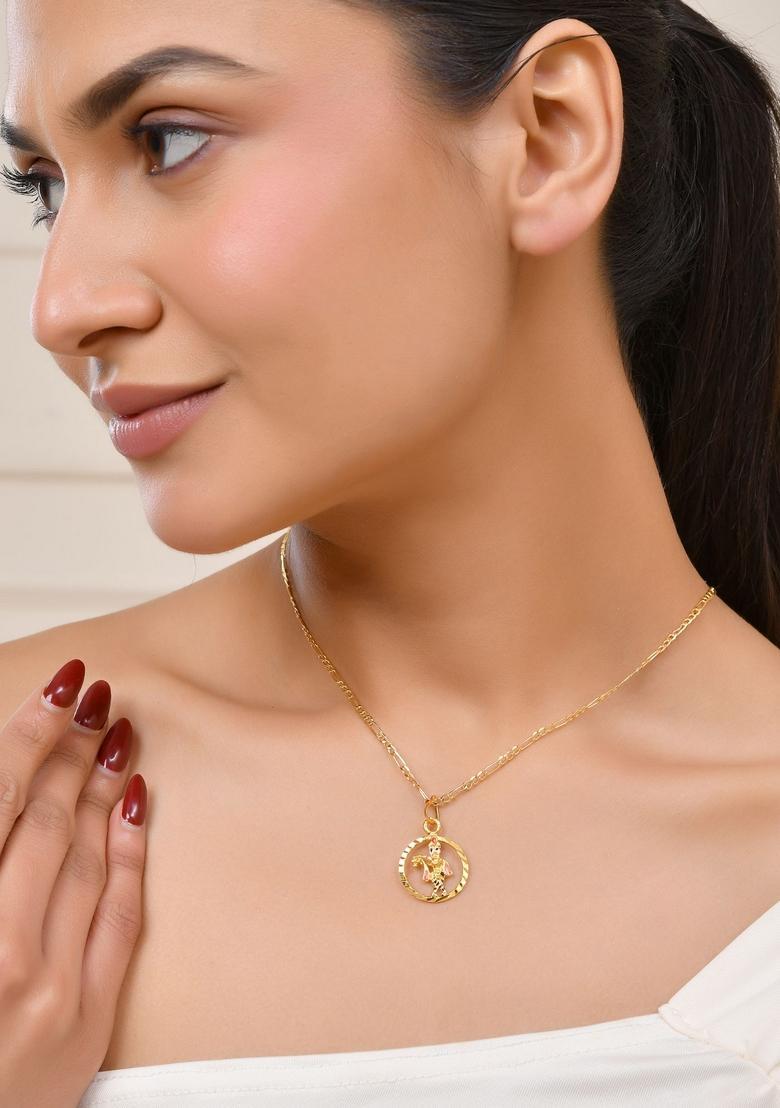 Gold Stainless Steel Pendant - Indya