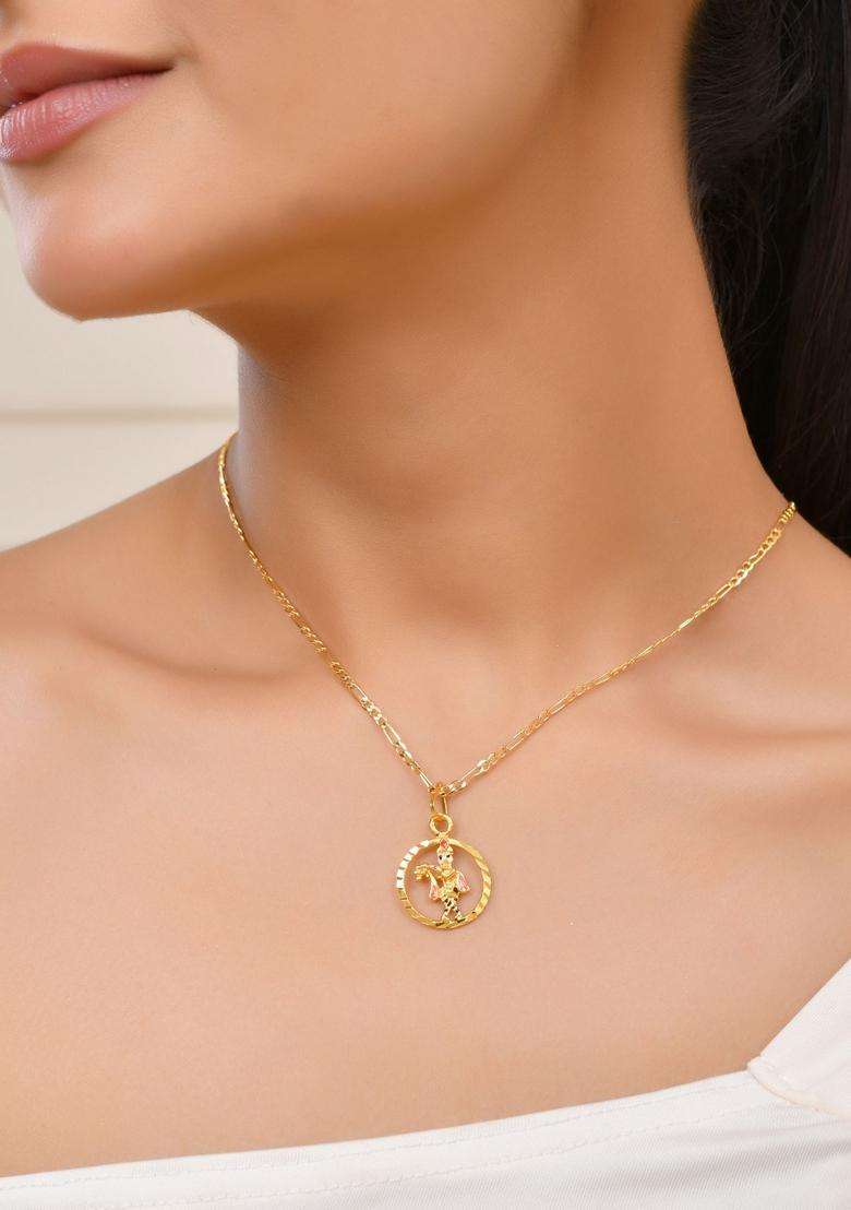 Gold Stainless Steel Pendant - Indya