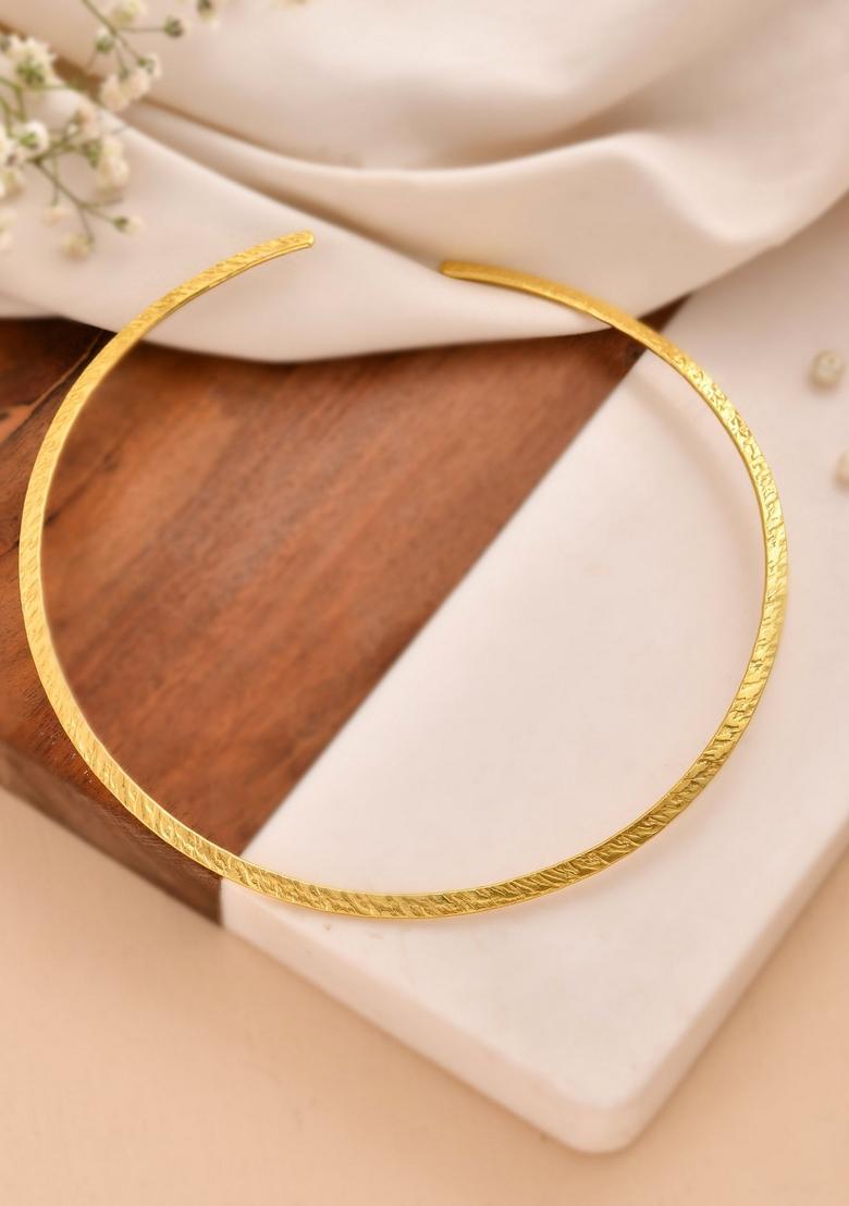 Gold Stainless Steel Hasli - Indya