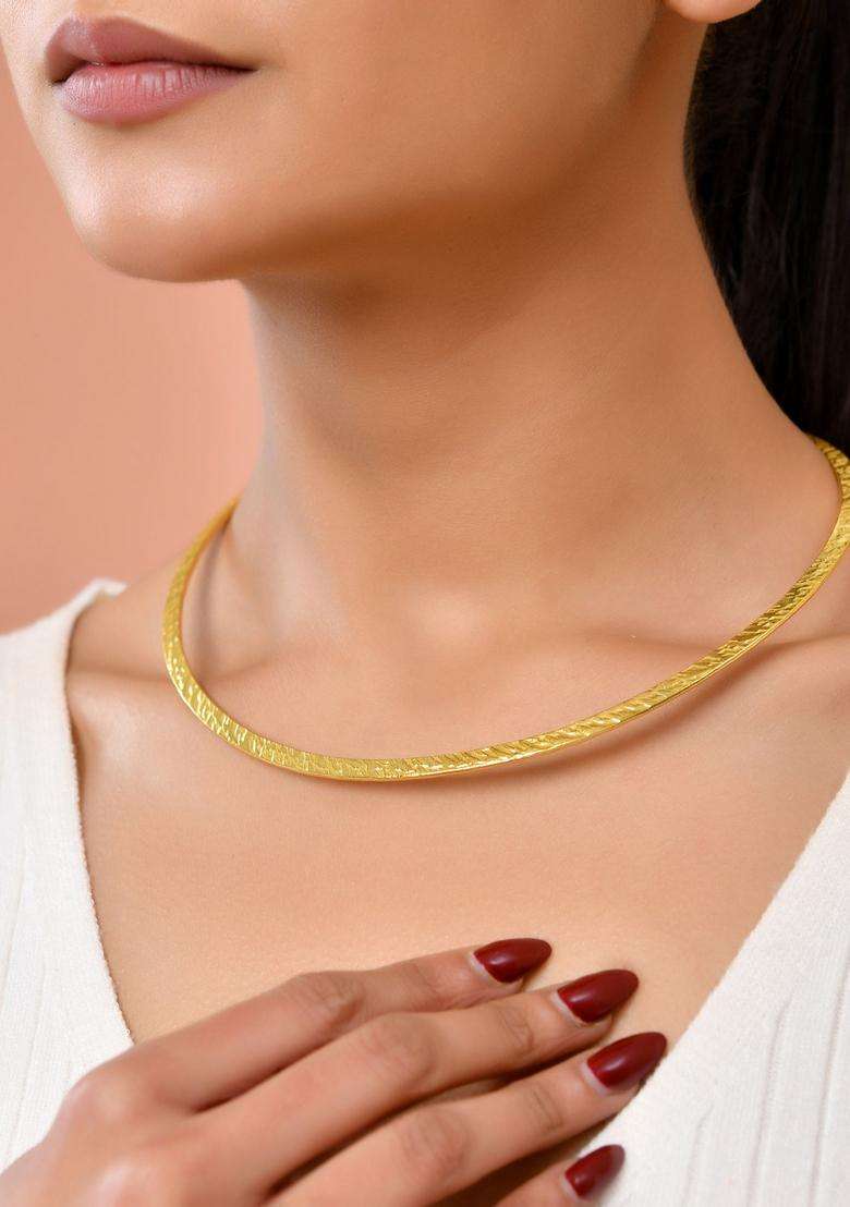Gold Stainless Steel Hasli - Indya