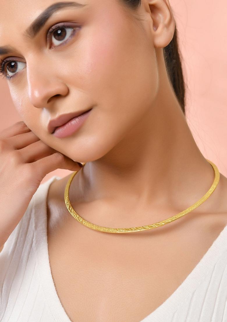 Gold Stainless Steel Hasli - Indya