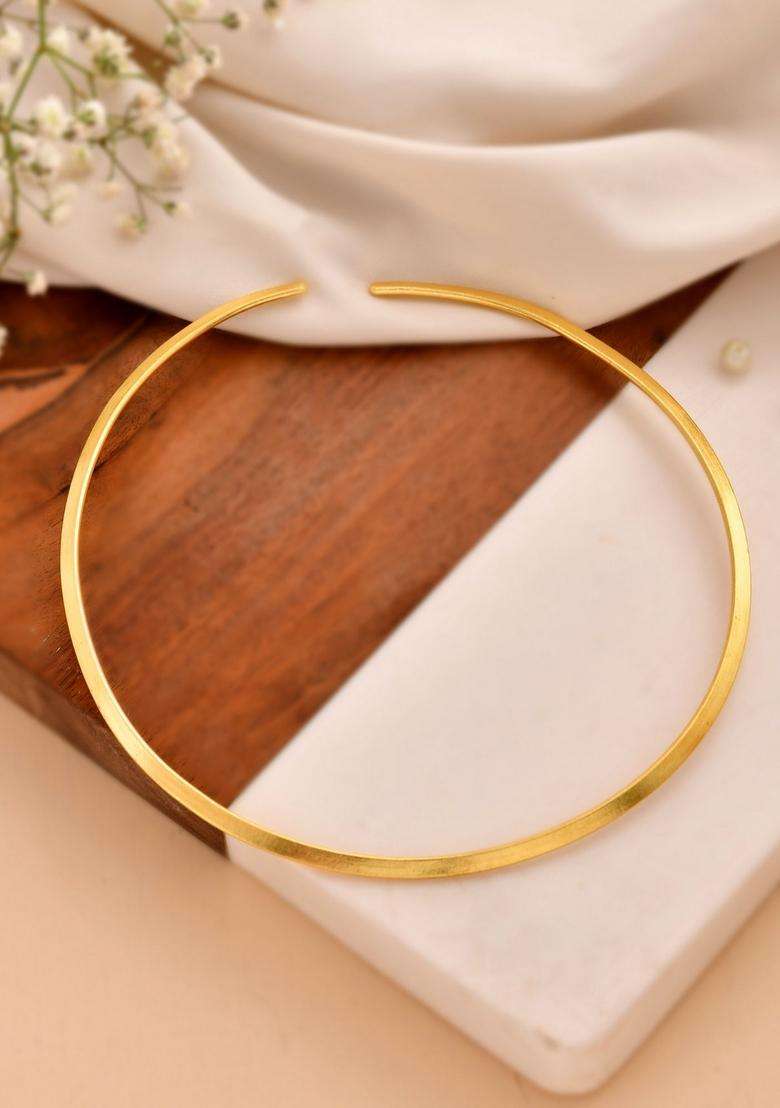 Gold Stainless Steel Hasli - Indya
