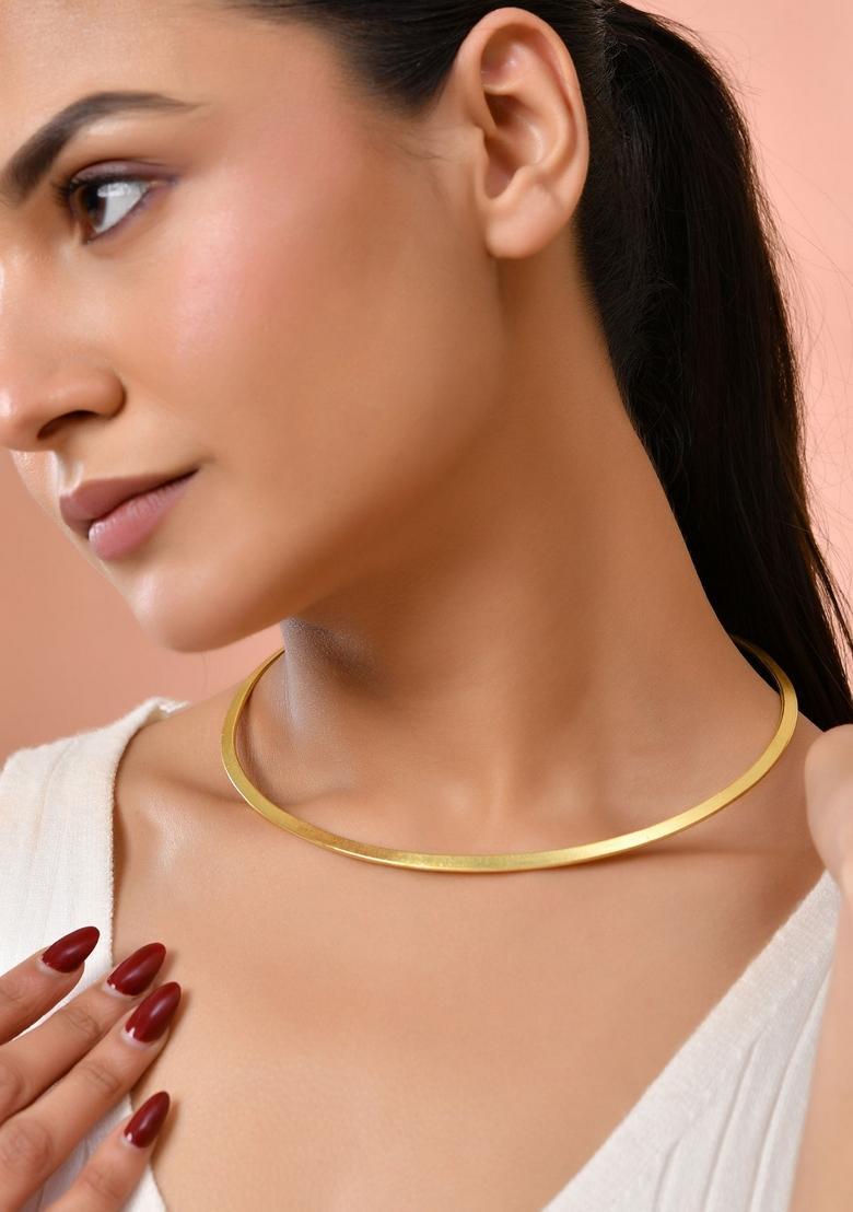 Gold Stainless Steel Hasli - Indya