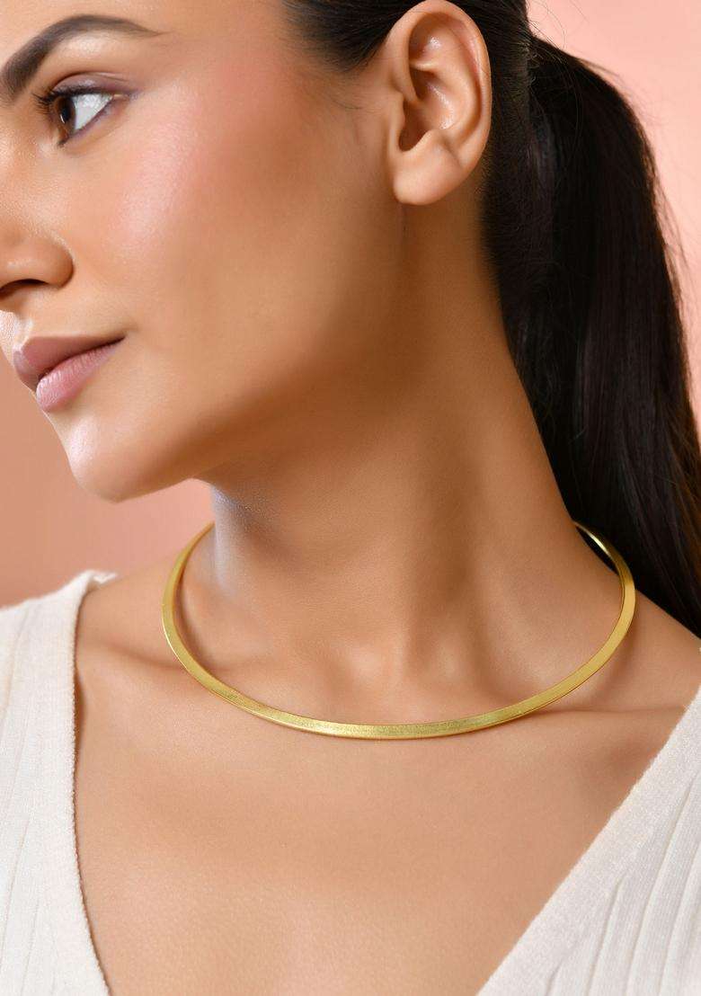 Gold Stainless Steel Hasli - Indya