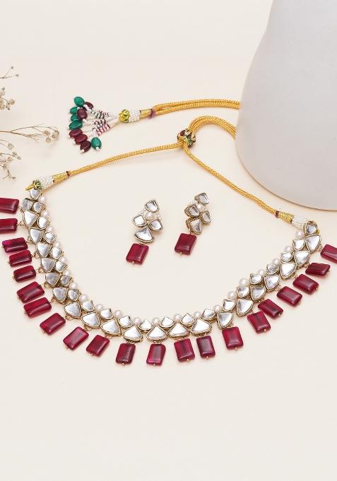 Red  Alloy Necklaces