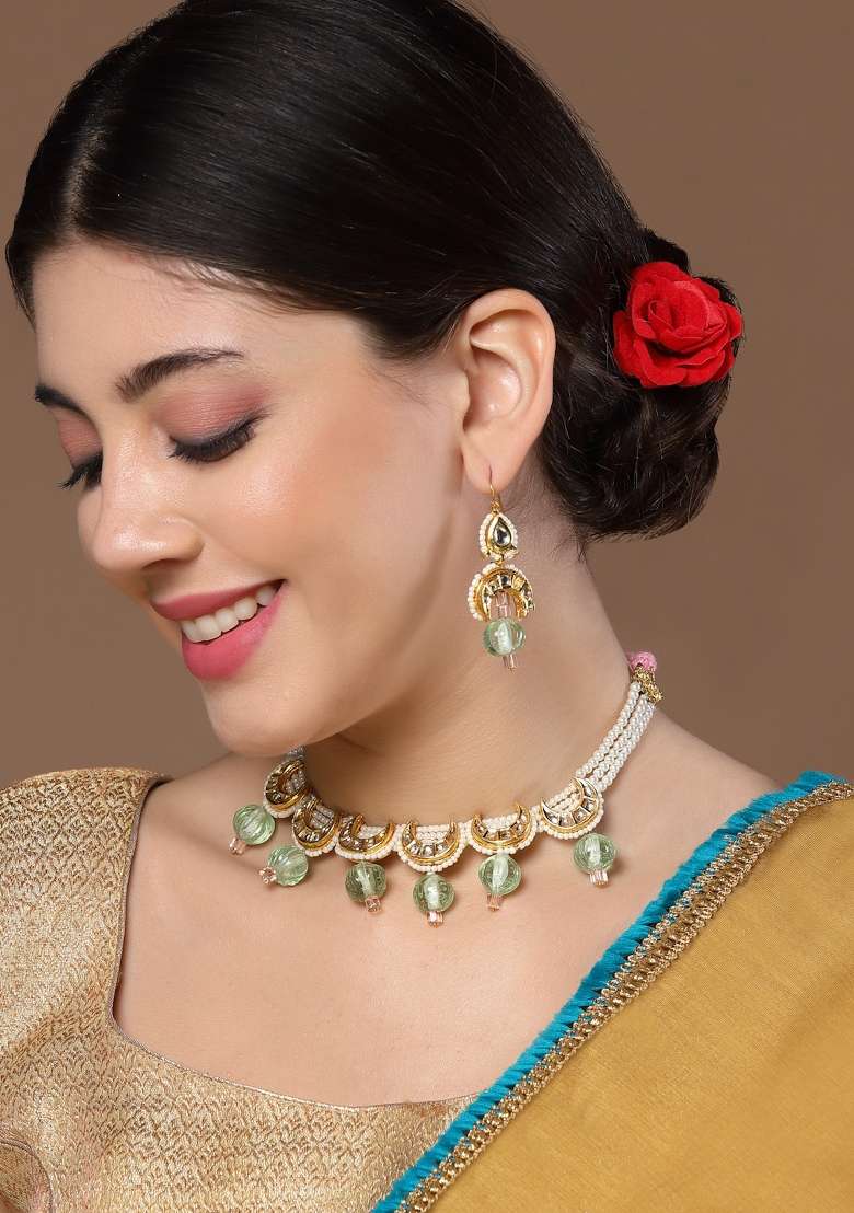 Pink Alloy Necklace - Indya