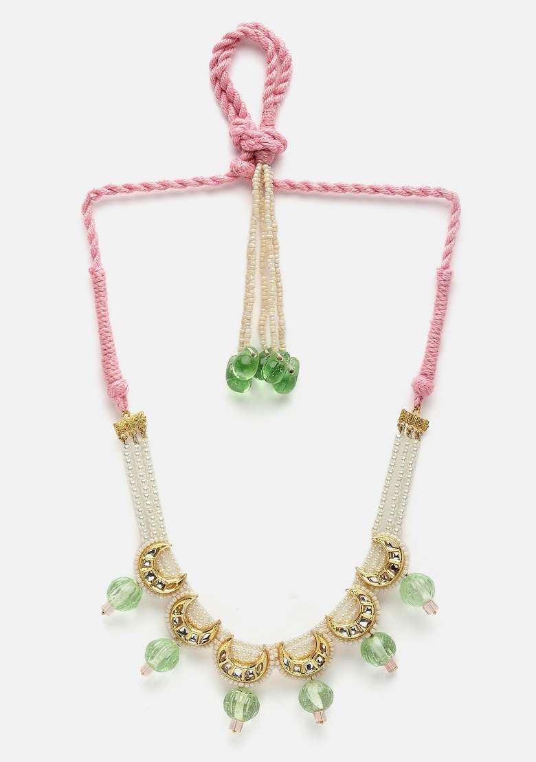 Pink Alloy Necklace - Indya