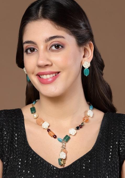 Orange Alloy Necklace