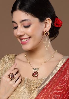 Red Alloy Necklace