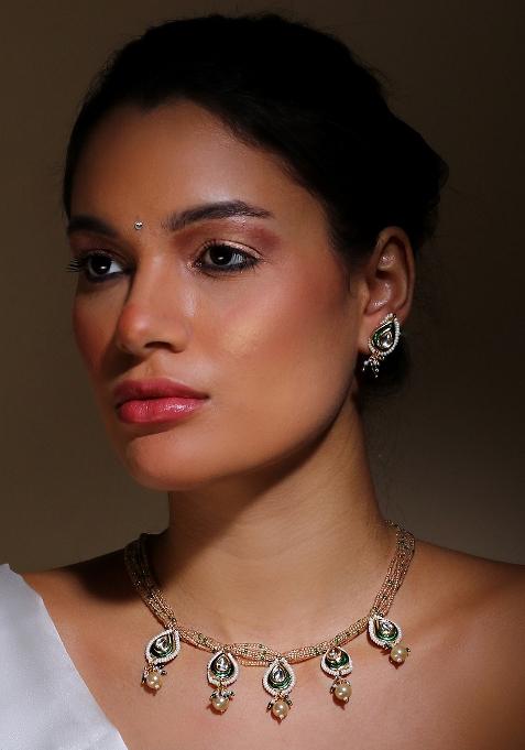 Green Alloy Necklace