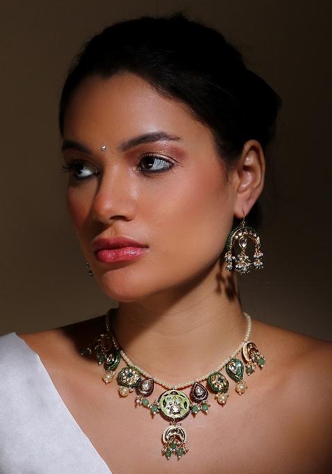 Green Alloy Necklace