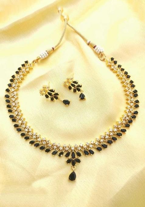 Black Brass Necklace Set