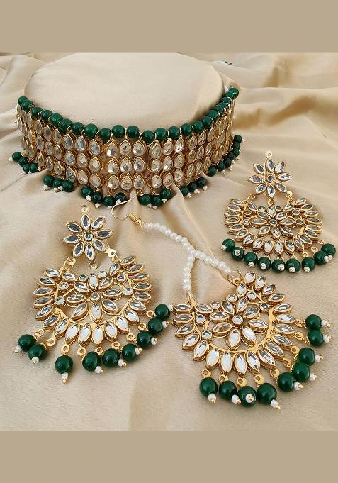 Green Copper Necklace Set