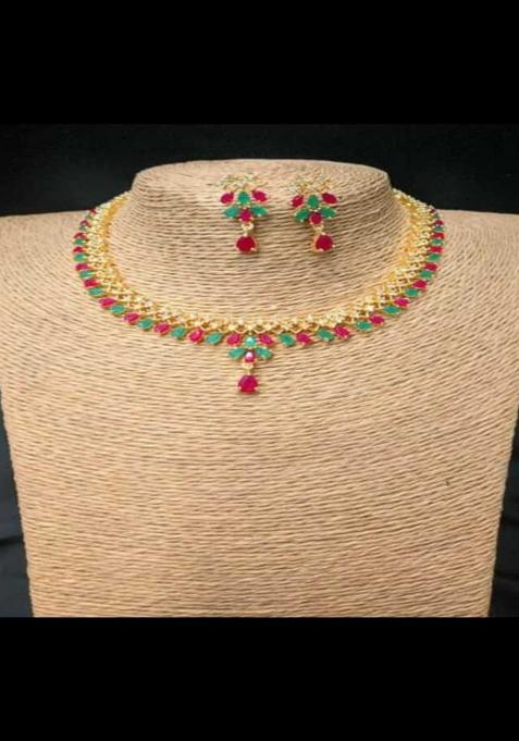 Multicolor Brass Necklace Set