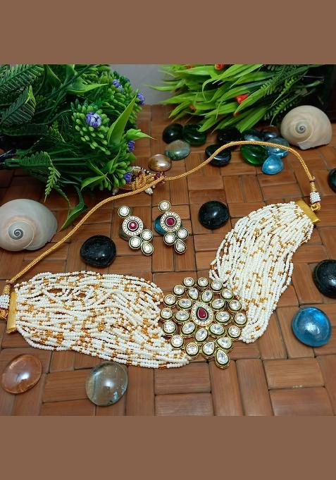 Multicolor Brass Necklace Set