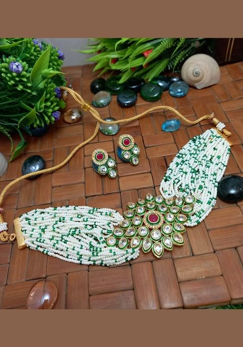 Multicolor Brass Necklace Set