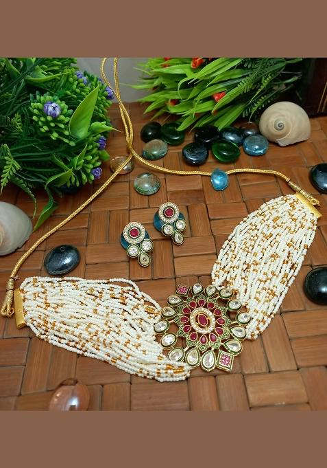 Multicolor Brass Necklace Set