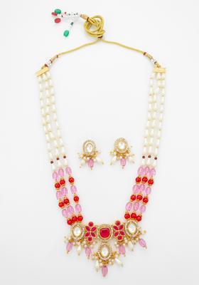 Multicolor Pearl Alloy Necklace Set