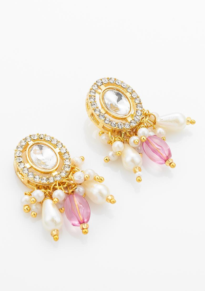 Multicolor Pearl Alloy Necklace Set - Indya