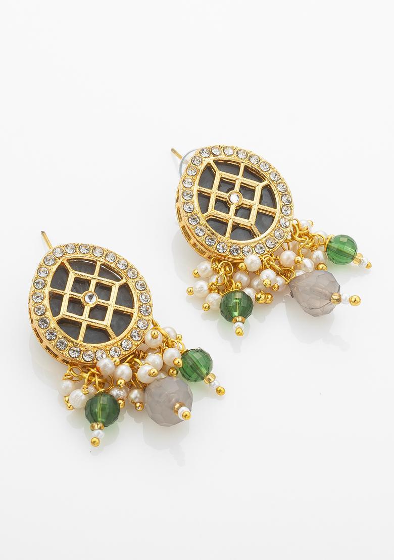 Multicolor Pearl Alloy Necklace Set - Indya