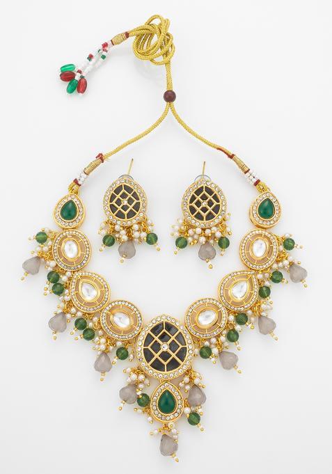 Multicolor Pearl Alloy Necklace Set