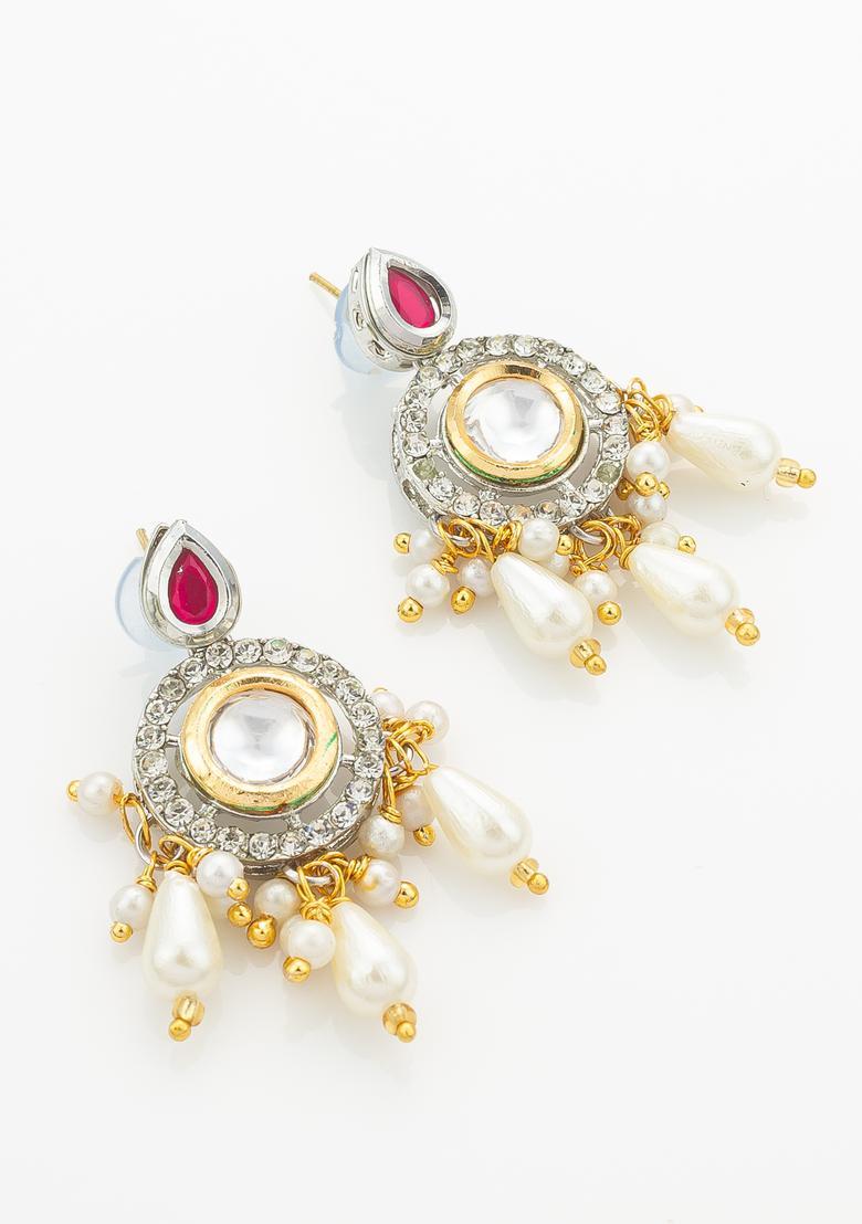 Multicolor Kundan Alloy Necklace Set - Indya