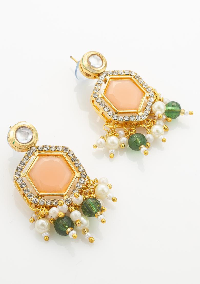 Multicolor Kundan Alloy Necklace Set - Indya