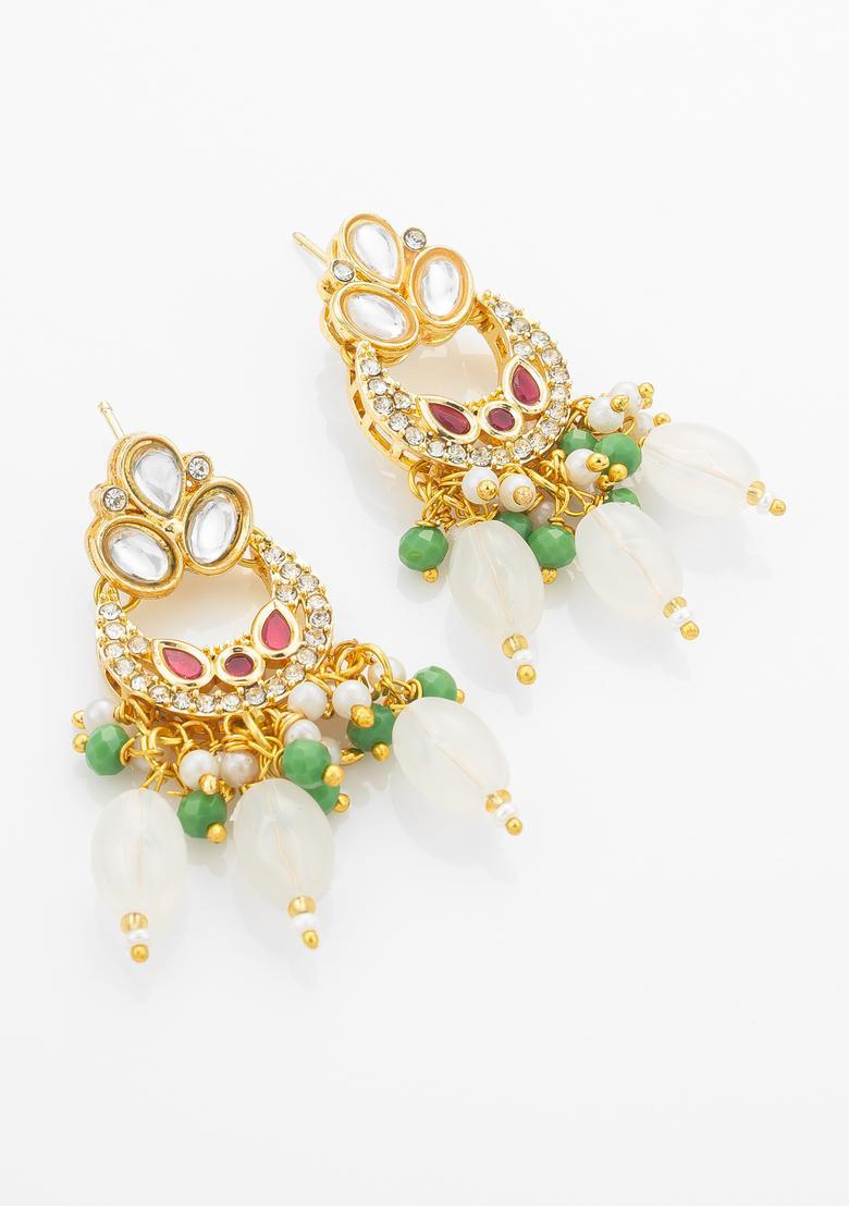 Multicolor Kundan Alloy Necklace Set - Indya