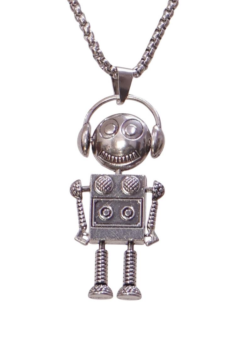 Silver Stainless Steel Necklace - Indya
