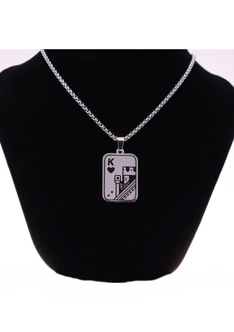 Silver Stainless Steel Necklace - Indya