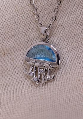 Blue Stainless Steel Necklace