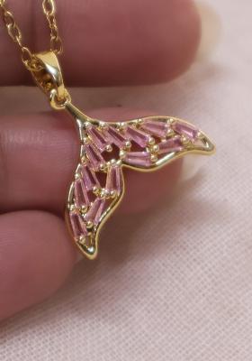 Pink Stainless Steel Necklace