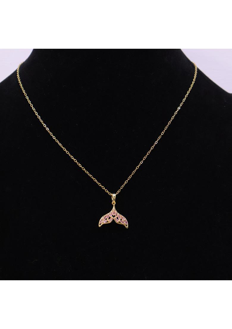 Pink Stainless Steel Necklace - Indya