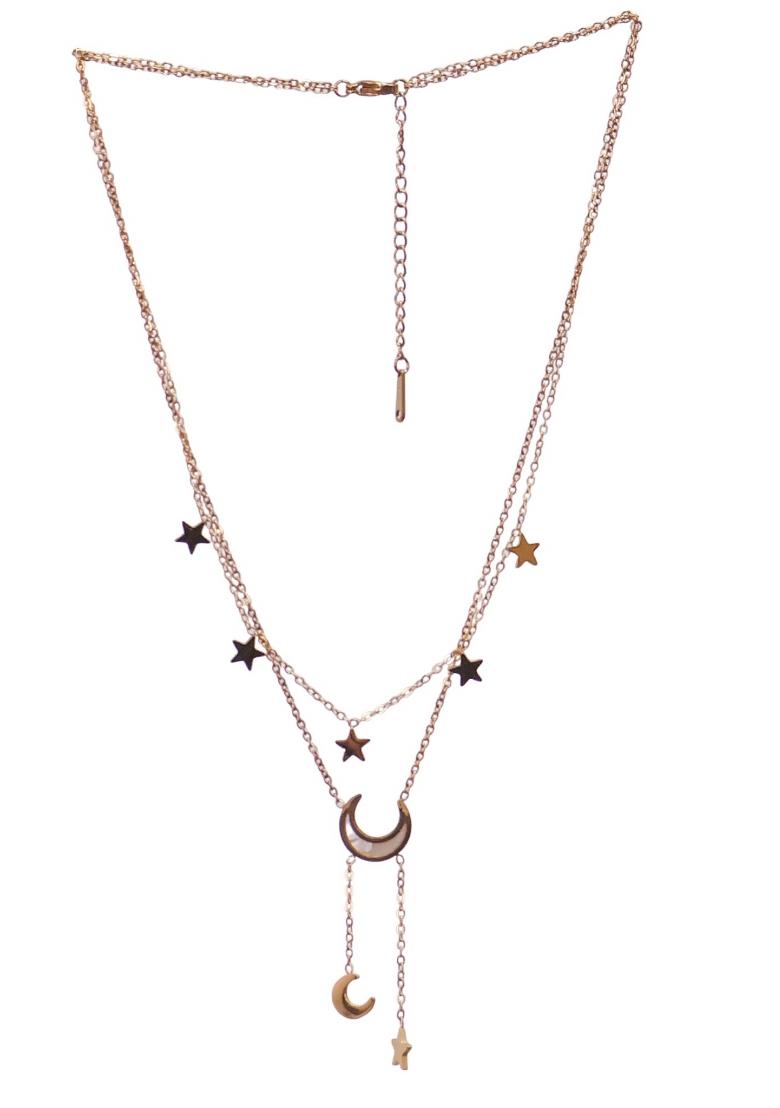 Golden Stainless Steel Necklace - Indya