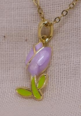 Purple Stainless Steel Necklace