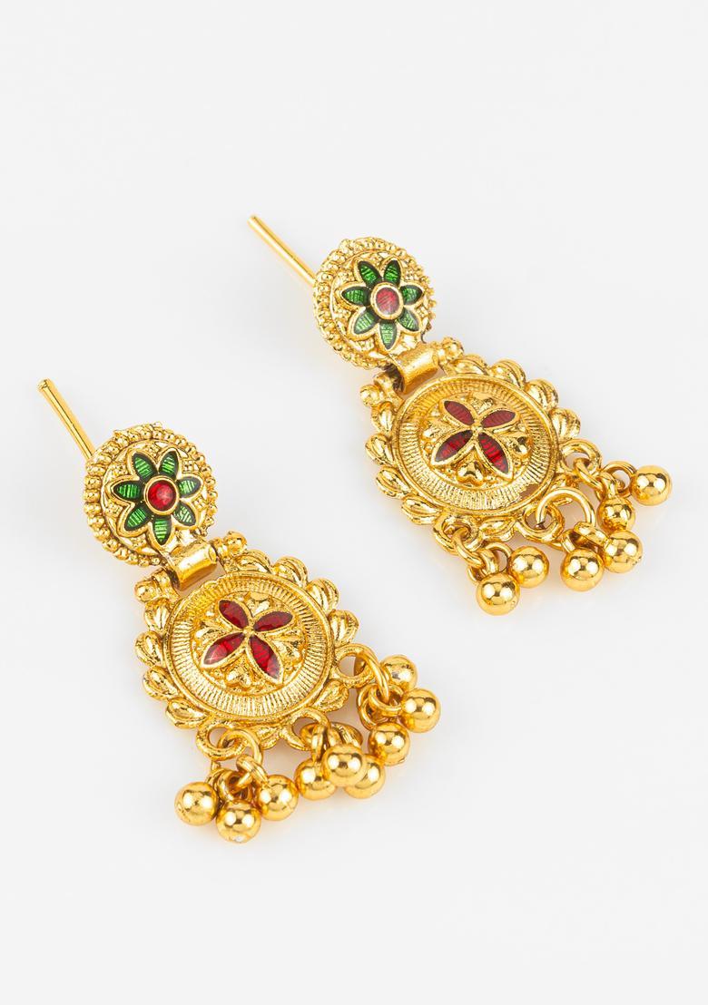 Multicolor Artificial Stones Alloy Necklace Set - Indya
