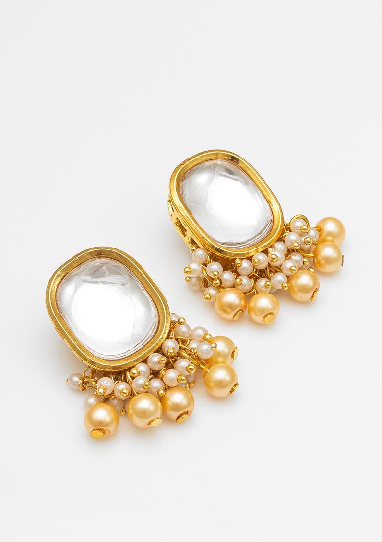 Golden Beads Alloy Necklace Set - Indya