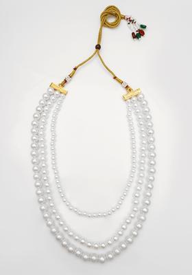 White Pearl Alloy Necklace Set