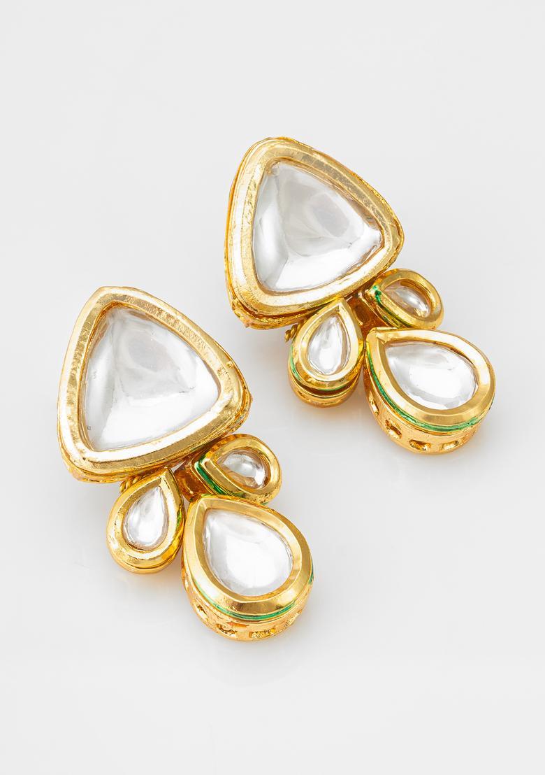 Red Kundan Alloy Necklace Set - Indya