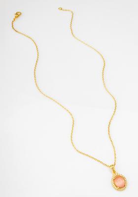 Golden Diamond Alloy Necklace Set