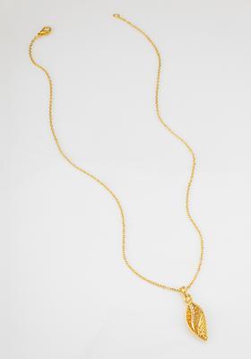 Golden Diamond Alloy Necklace Set