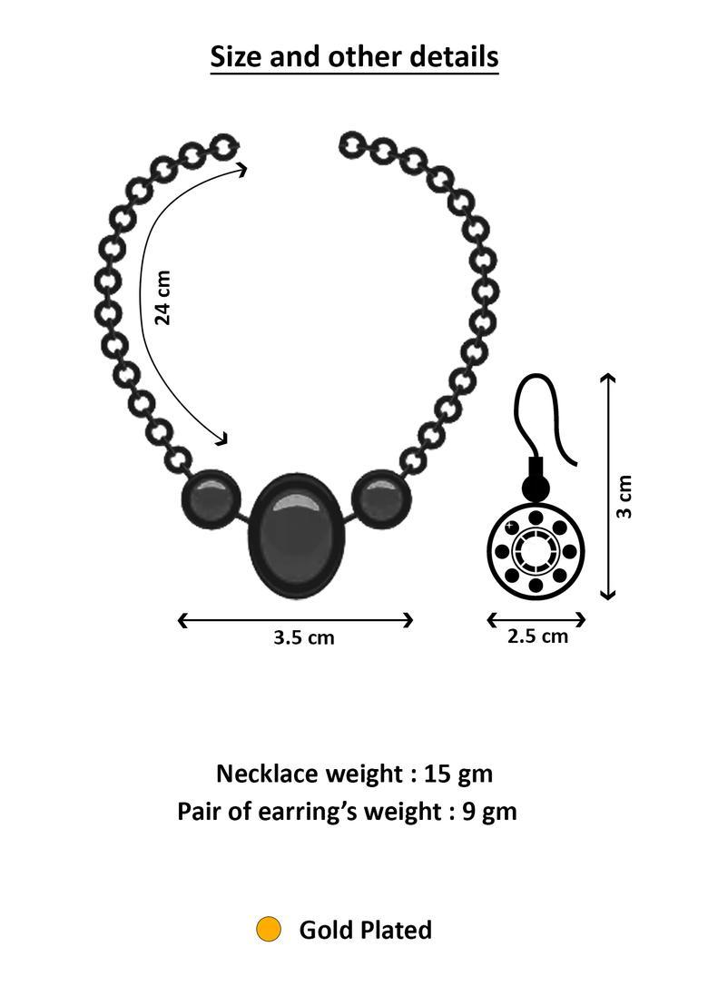 Pink Kundan Alloy Necklace Set - Indya