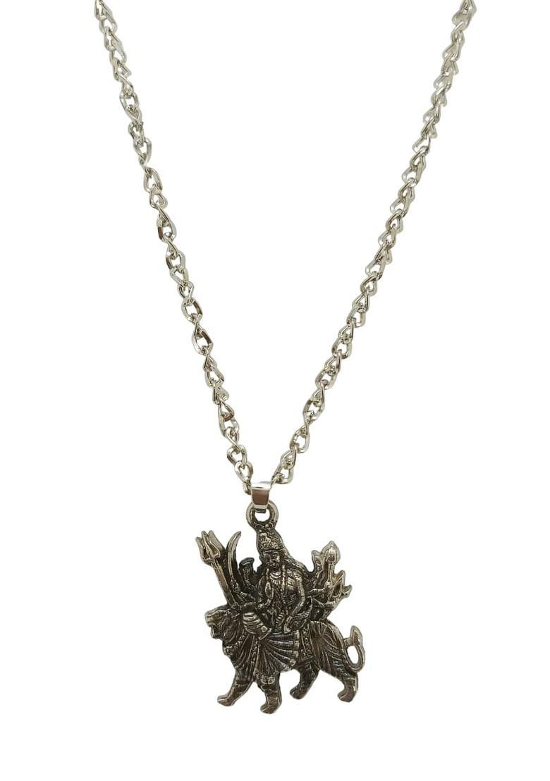 Silver Alloy Chain Pendant - Indya