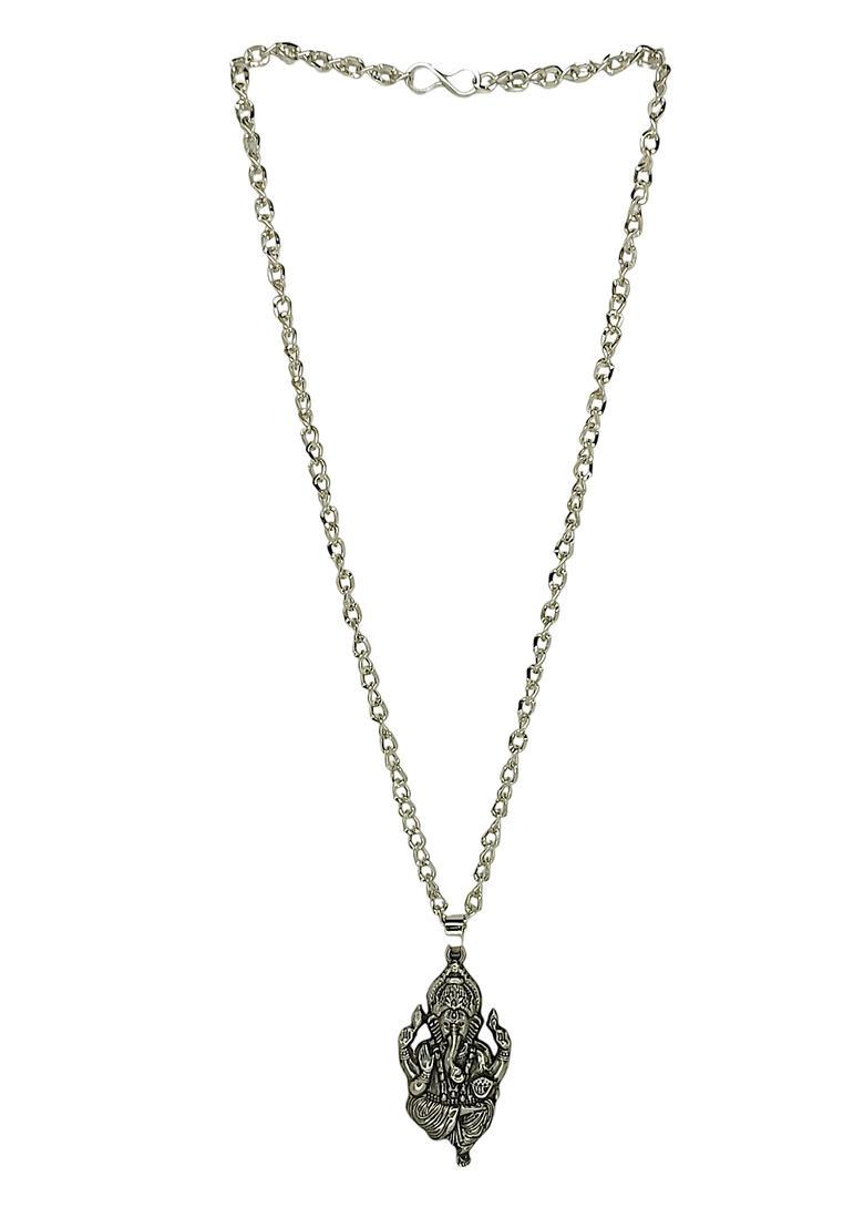 Silver Alloy Chain Pendant - Indya