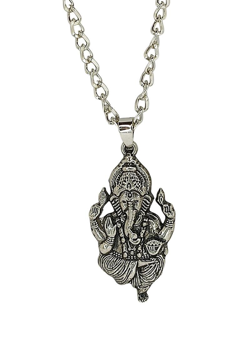 Silver Alloy Chain Pendant - Indya