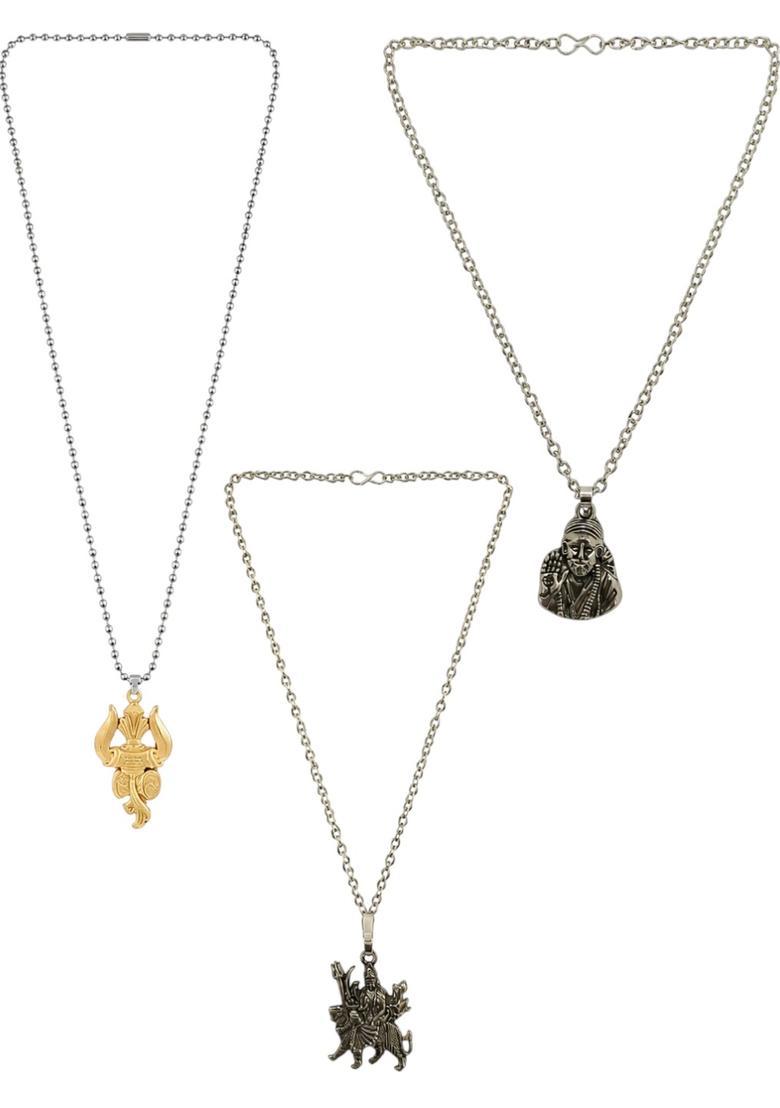 Silver Alloy Chain Pendant - Indya
